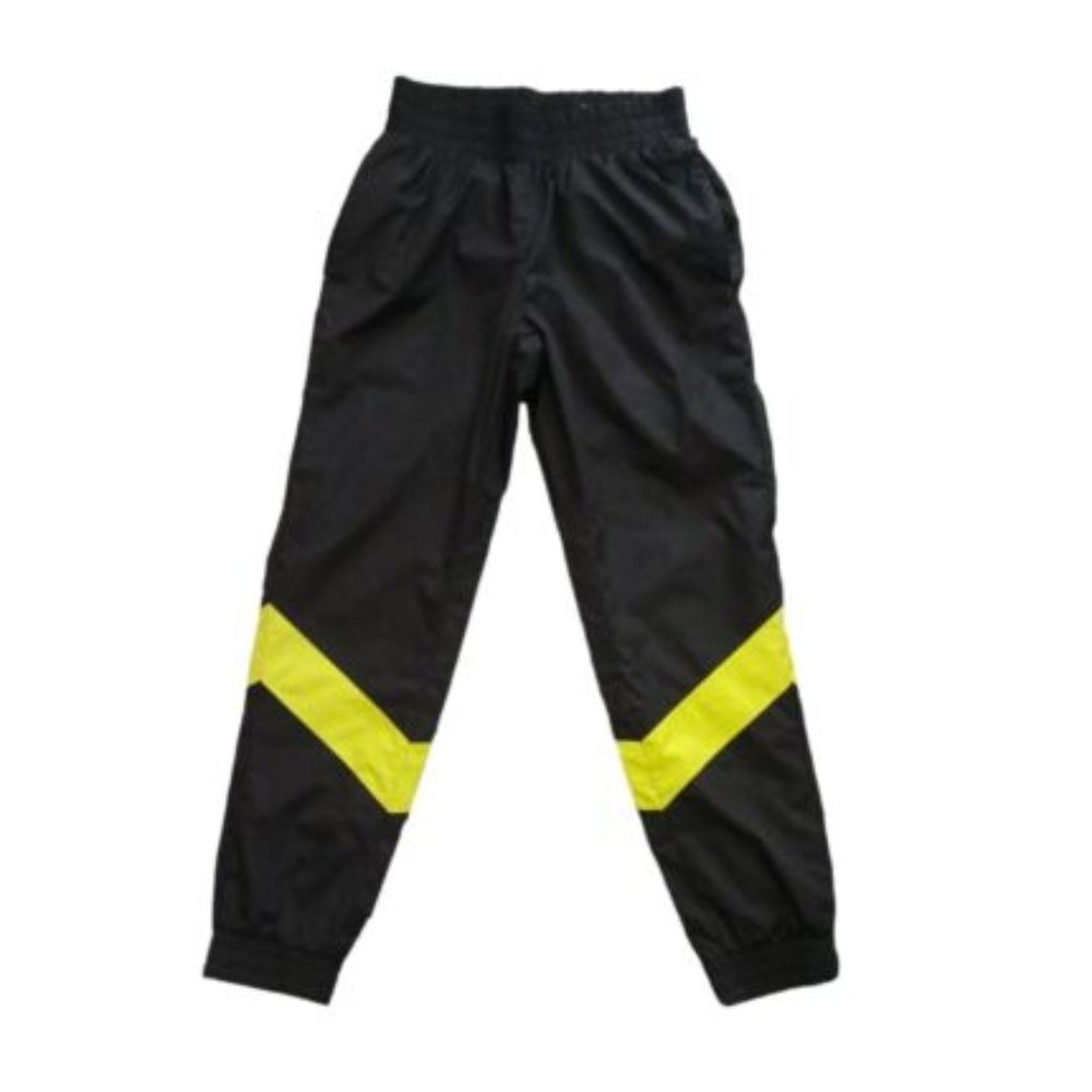 FLIRTITUDE ACTIVE SWEATPANTS Size XS ELASTIC WAIST CUFFED LEGS BLACK & Green